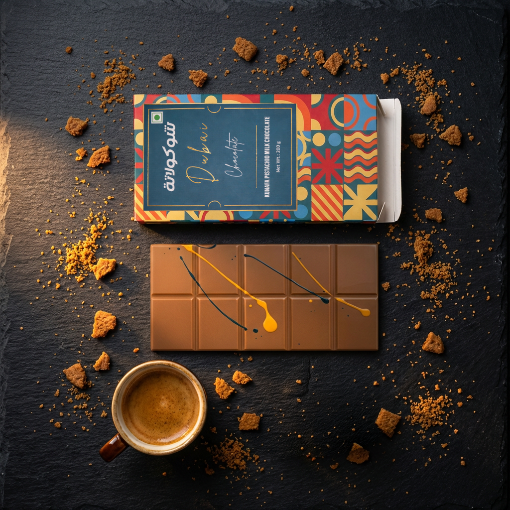 Kunafa Pistachio Milk Chocolate - 200gm