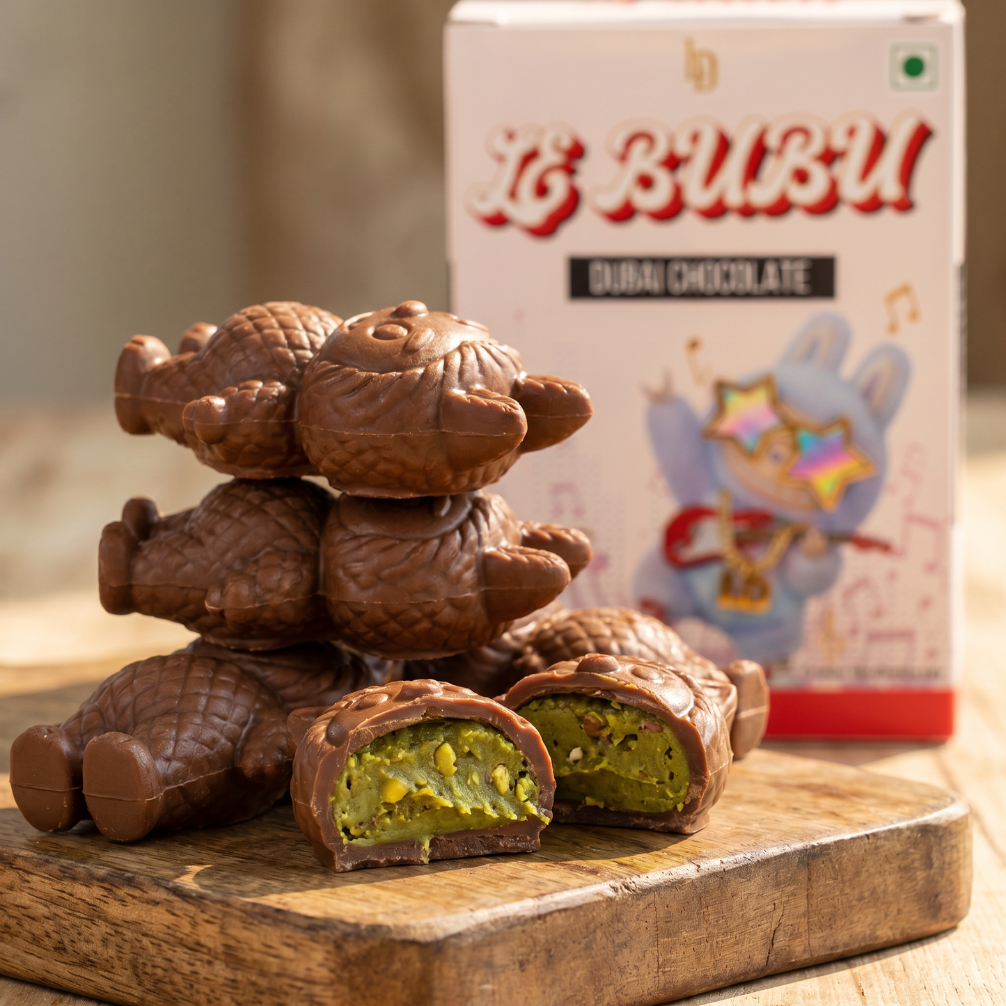 Lebubu Milk Chocolate – Kunafa Pistachio