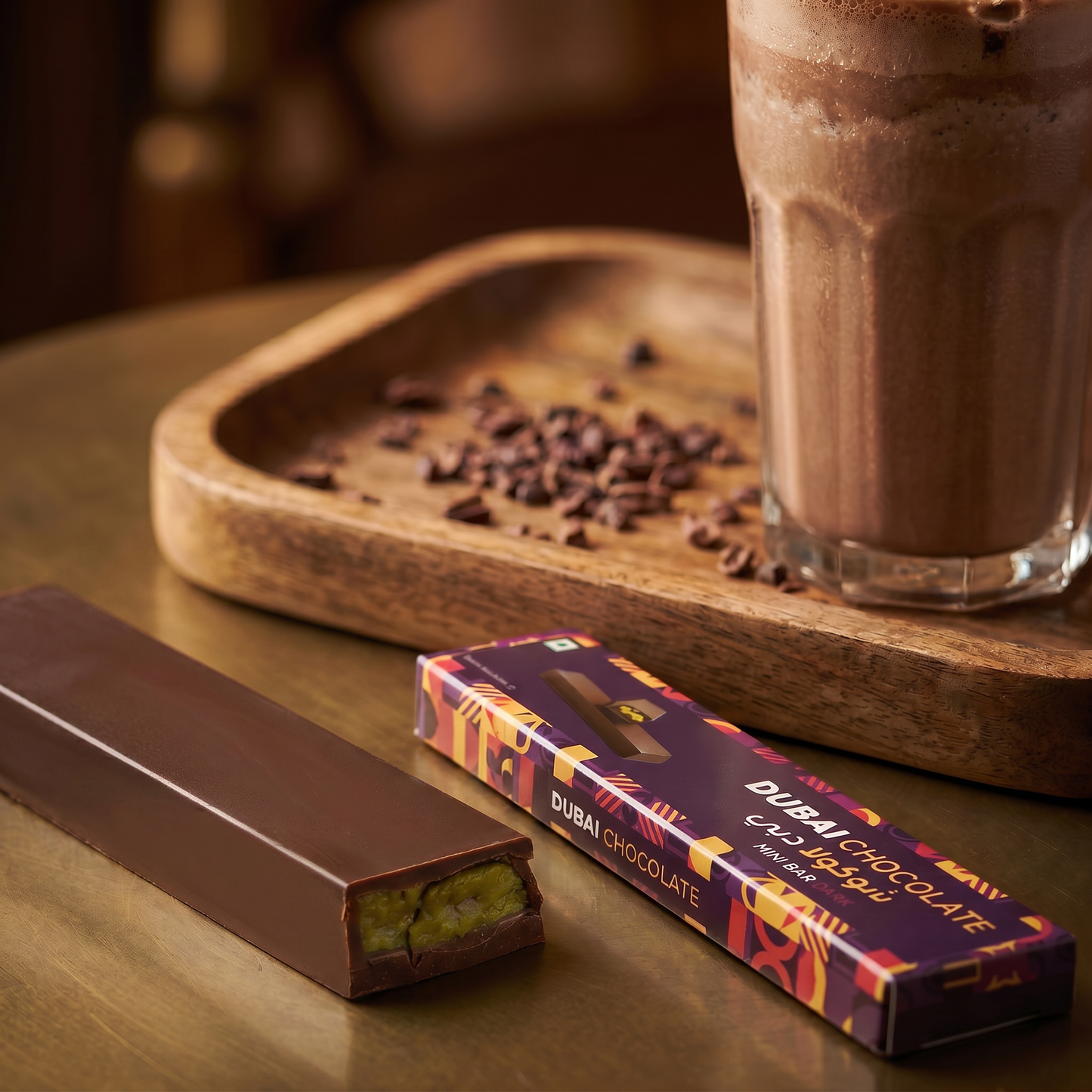 Kunafa Pistachio Dark Chocolate – Mini Bar 35gm
