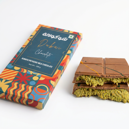 Kunafa Pistachio Milk Chocolate - 200gm