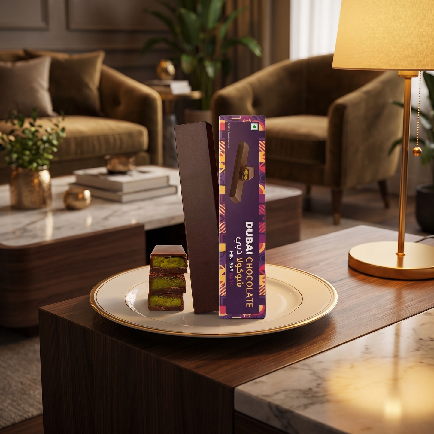 Kunafa Pistachio Dark Chocolate – Mini Bar 35gm